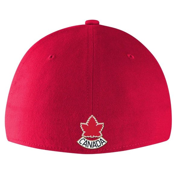 Men's NIKE Dri-Fit Team Canada Olympics IIHF Classic99 Swoosh Flex Fit Hat Cap - Picture 2 of 5